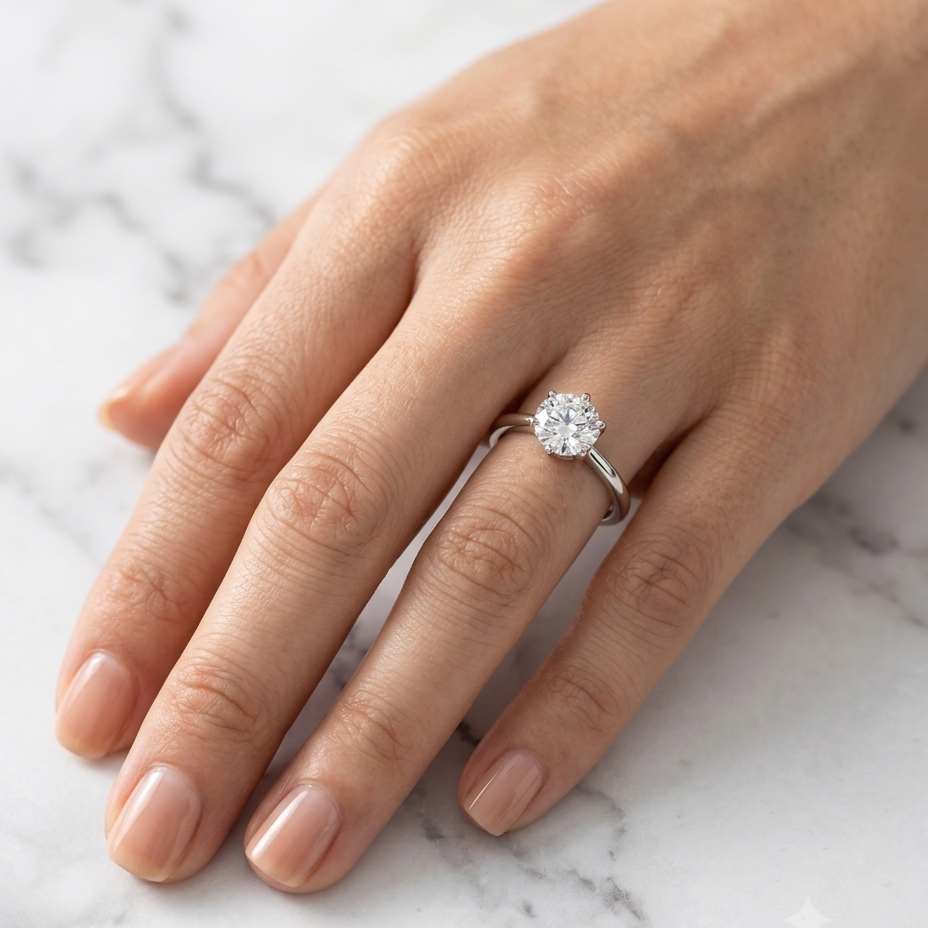 ESSENTIELLE - 0.8ct Moissanite Solitaire | 925 Sterling Silver
