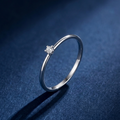 POINT - 0.03ct Minimal Moissanite Solitaire | 925 Sterling Silver
